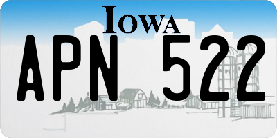 IA license plate APN522