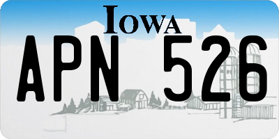 IA license plate APN526