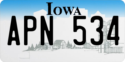 IA license plate APN534