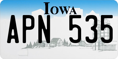 IA license plate APN535