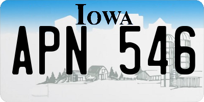 IA license plate APN546