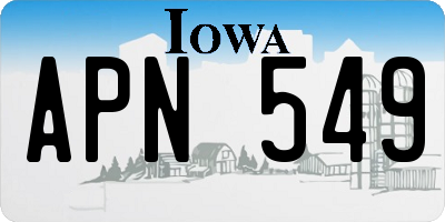 IA license plate APN549