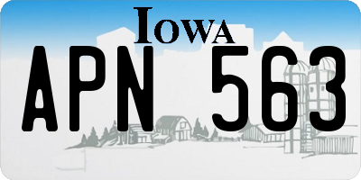 IA license plate APN563