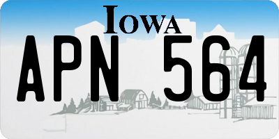 IA license plate APN564