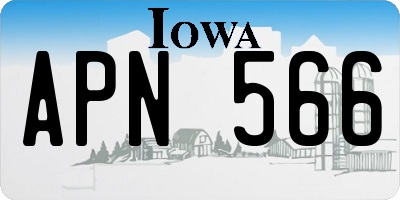 IA license plate APN566