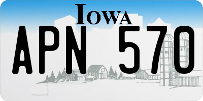 IA license plate APN570