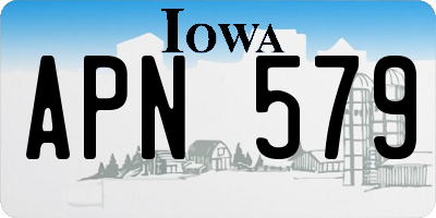 IA license plate APN579