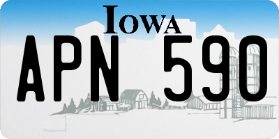 IA license plate APN590