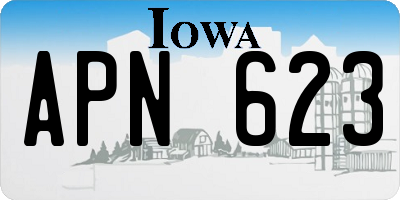 IA license plate APN623