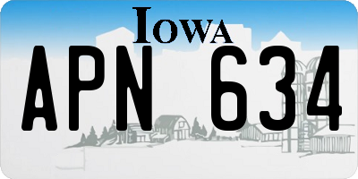 IA license plate APN634