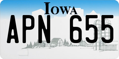 IA license plate APN655