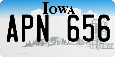 IA license plate APN656