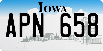 IA license plate APN658