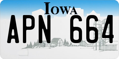IA license plate APN664