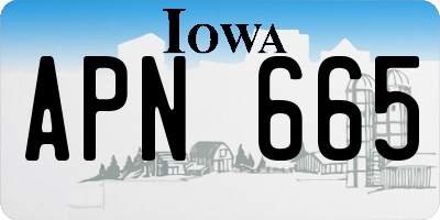 IA license plate APN665