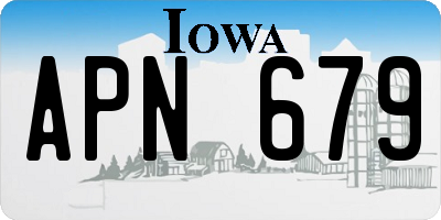 IA license plate APN679