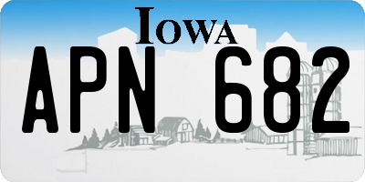 IA license plate APN682