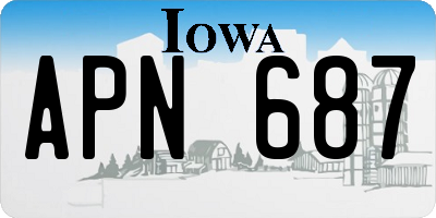 IA license plate APN687