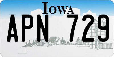 IA license plate APN729