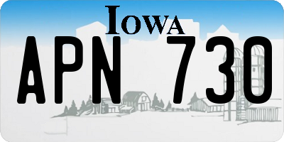 IA license plate APN730