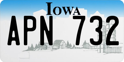 IA license plate APN732