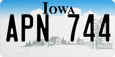IA license plate APN744