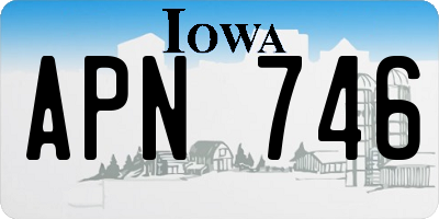 IA license plate APN746