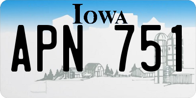 IA license plate APN751