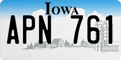 IA license plate APN761