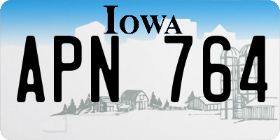 IA license plate APN764