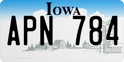 IA license plate APN784