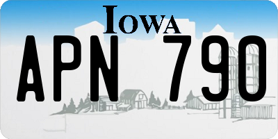 IA license plate APN790