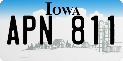 IA license plate APN811