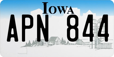 IA license plate APN844