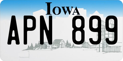 IA license plate APN899