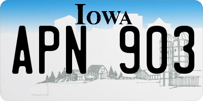 IA license plate APN903