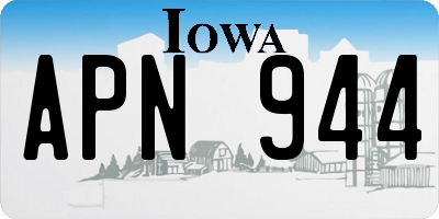 IA license plate APN944