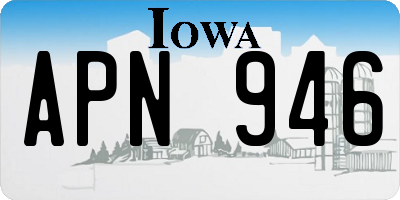 IA license plate APN946