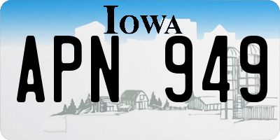 IA license plate APN949