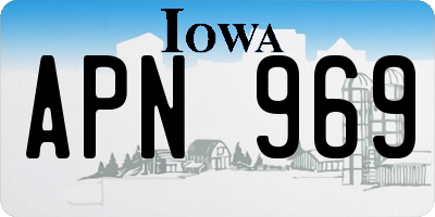 IA license plate APN969