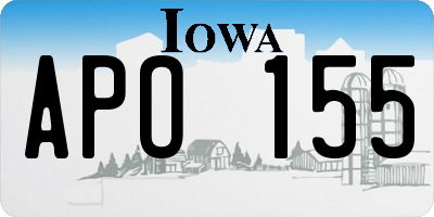 IA license plate APO155