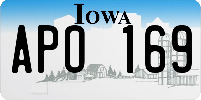 IA license plate APO169