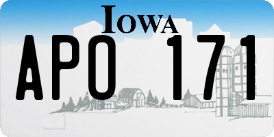 IA license plate APO171