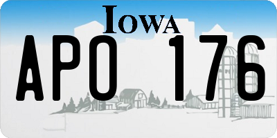 IA license plate APO176