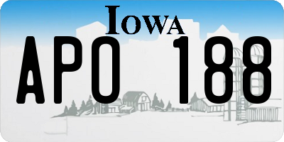 IA license plate APO188