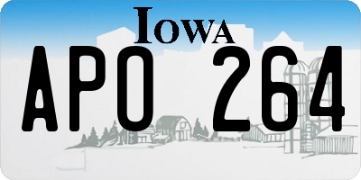 IA license plate APO264