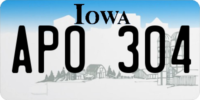 IA license plate APO304