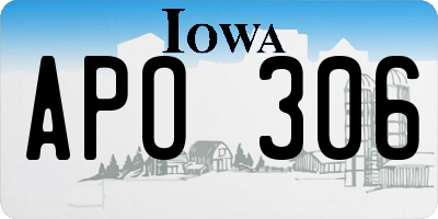 IA license plate APO306