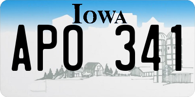 IA license plate APO341