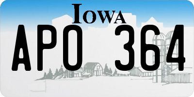 IA license plate APO364